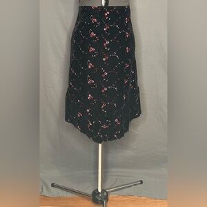 Black velvet skirt